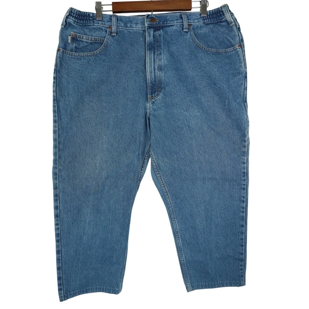 LL Bean Comfort Waist Jeans Mens 40x29 (Fits 36x24) Blue Medium Wash Relaxed Fit
